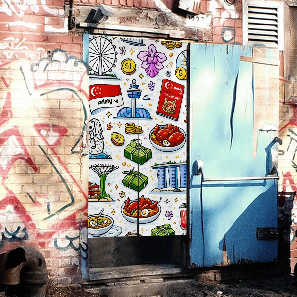 Custom Door Curtain (Picture Stitching)