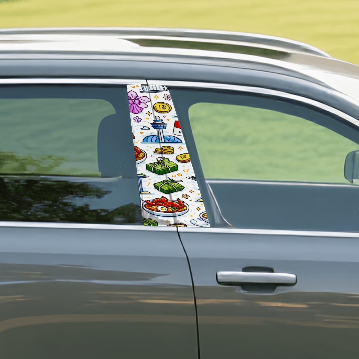 Custom Car Door B‑Pillar Decals
