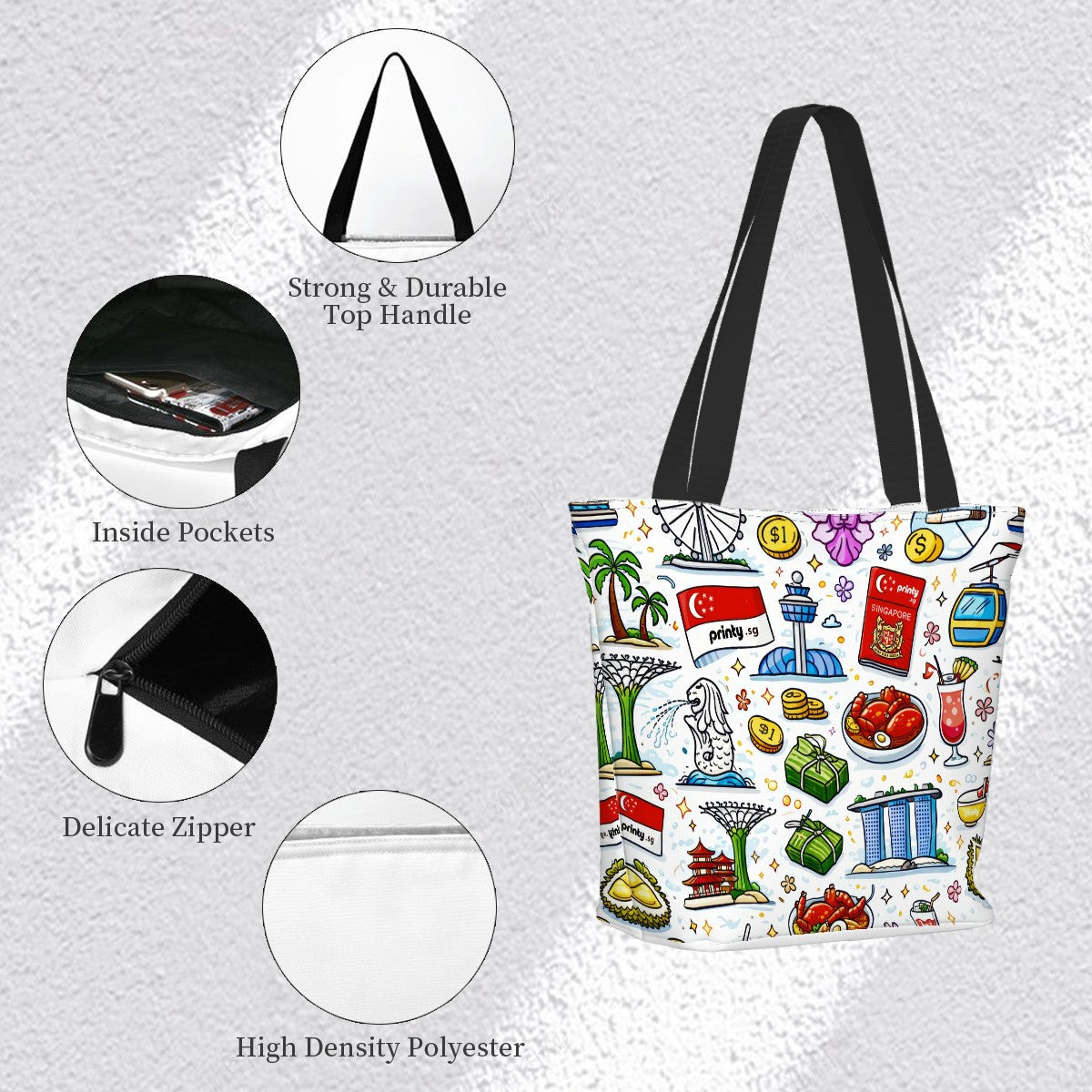 Custom Women Shopping Bags (Multi-Sided Design)