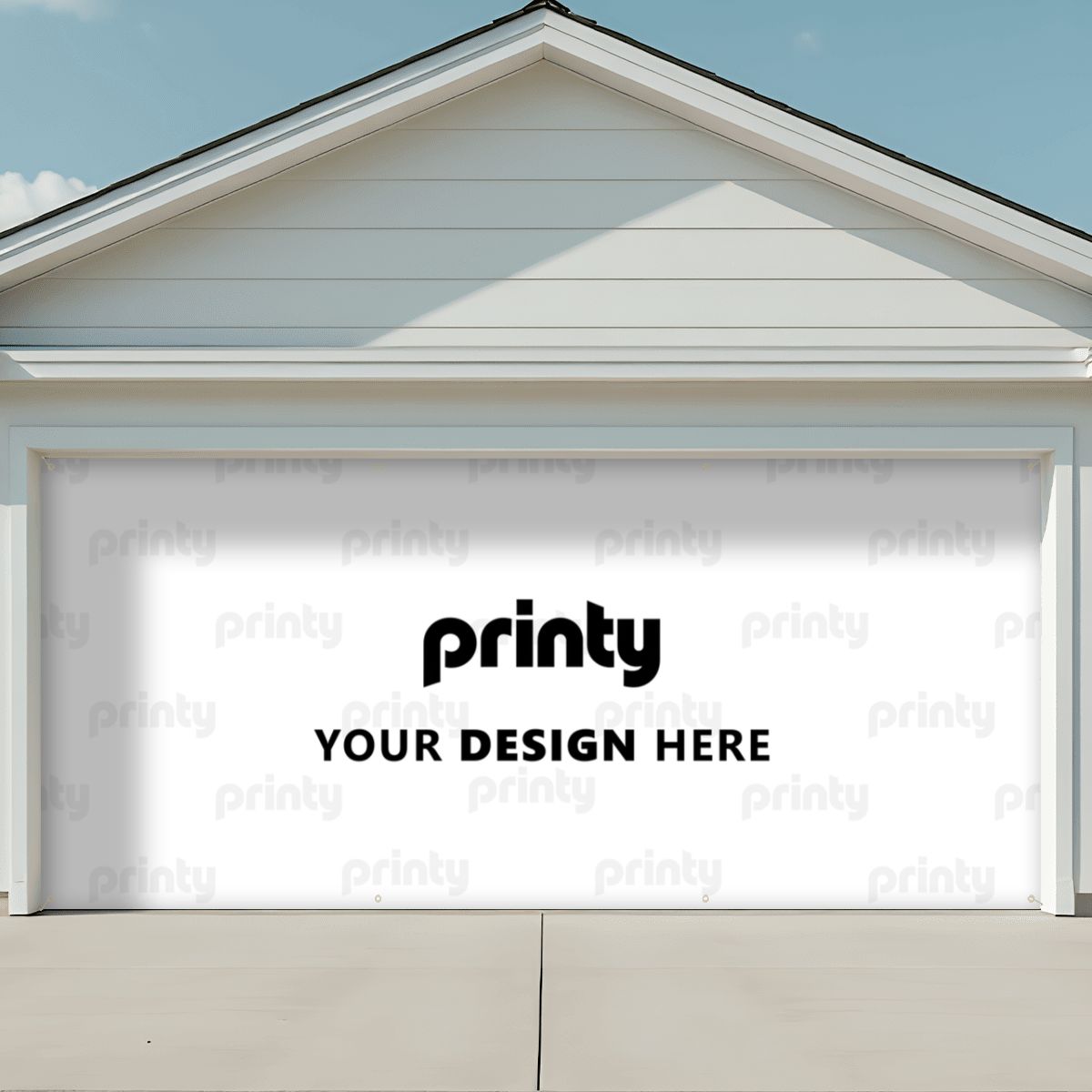 Custom Garage Door Banner Backdrop