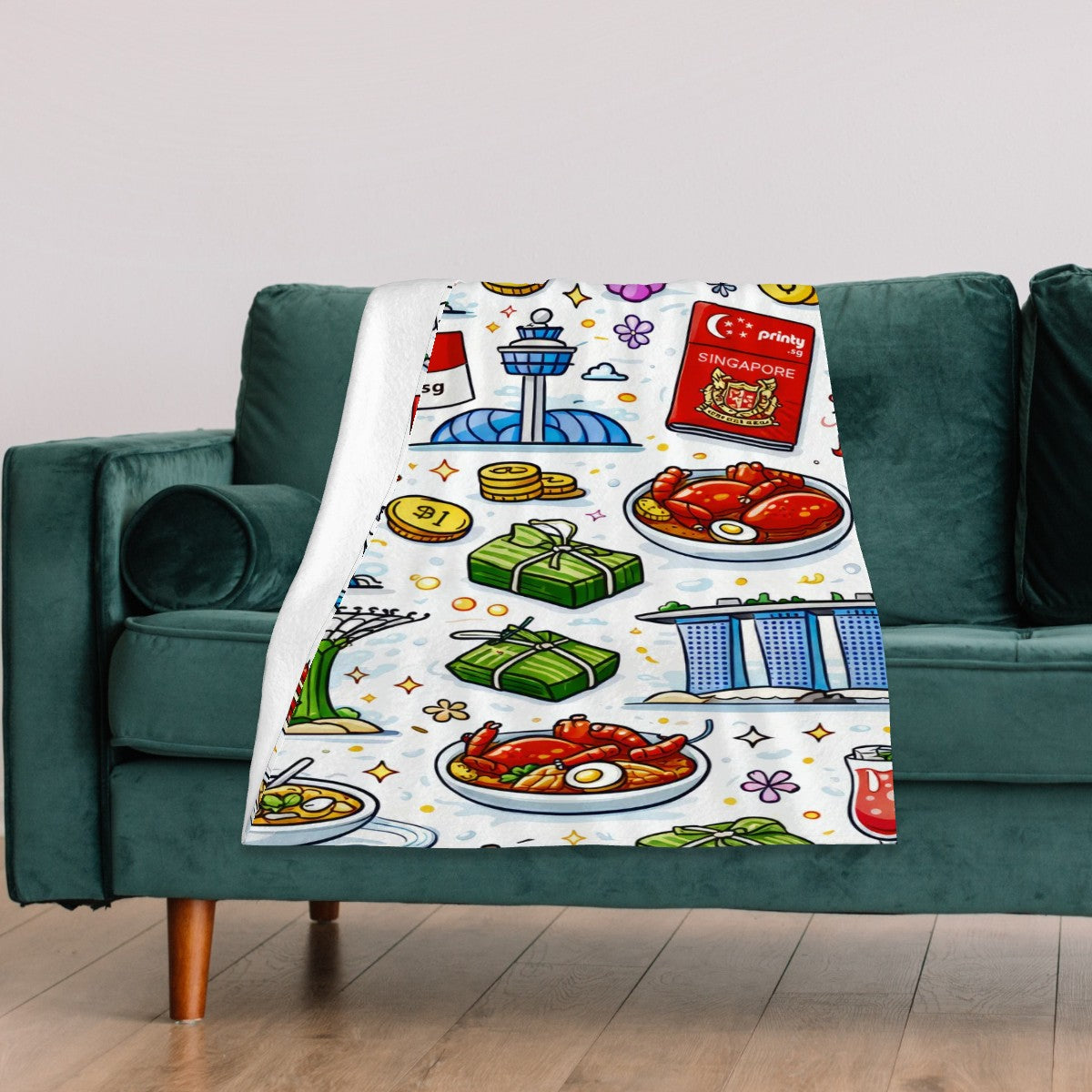 Custom 280 GSM Flannel Throw Blanket (3:5)