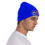 Custom Knit Hat with Heat Transfer Patch