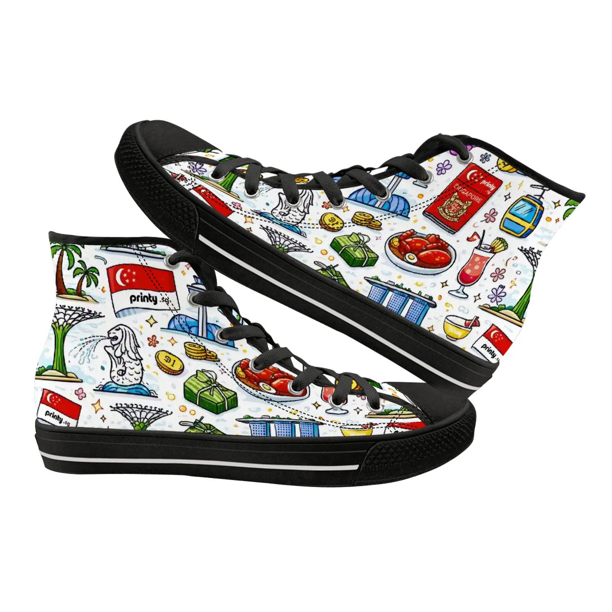 Custom Men's High Top Canvas Shoes (Customized Tongue)