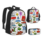 Custom Set of 3 Bags (Oxford Backpack Lunch Bag & Pencil Pouch)