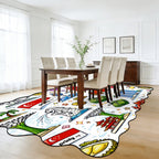 Custom Scalloped Area Rug 168"x118"