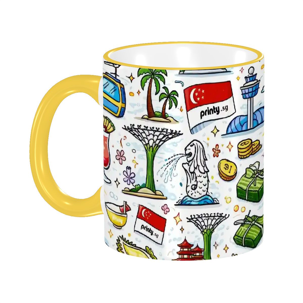 Custom Colored Ceramic Coffee Mug (11oz) (All Over Print)