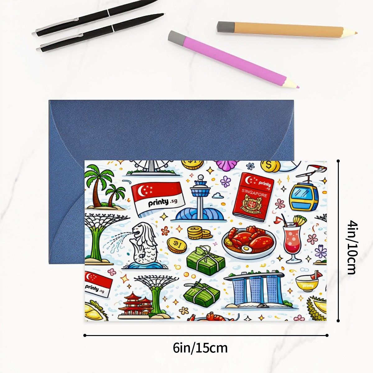 Custom Horizontal Greeting Cards (Pearl Paper)