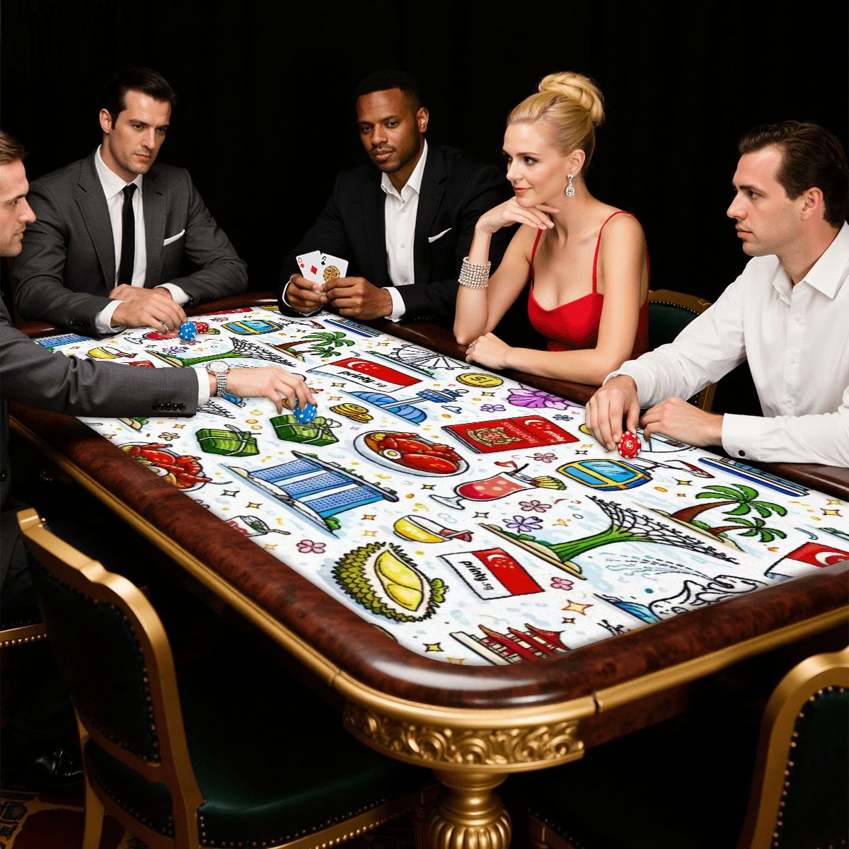 Custom Poker & Card Game TCG Table Mat Top