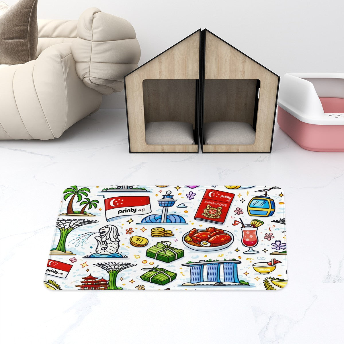 Custom Pet Food Mat 31.5"x19.3"