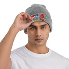 Custom Knit Hat with Heat Transfer Patch