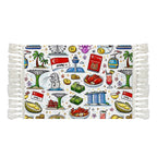 Custom Coffee Table Mat Placemat with Tassels