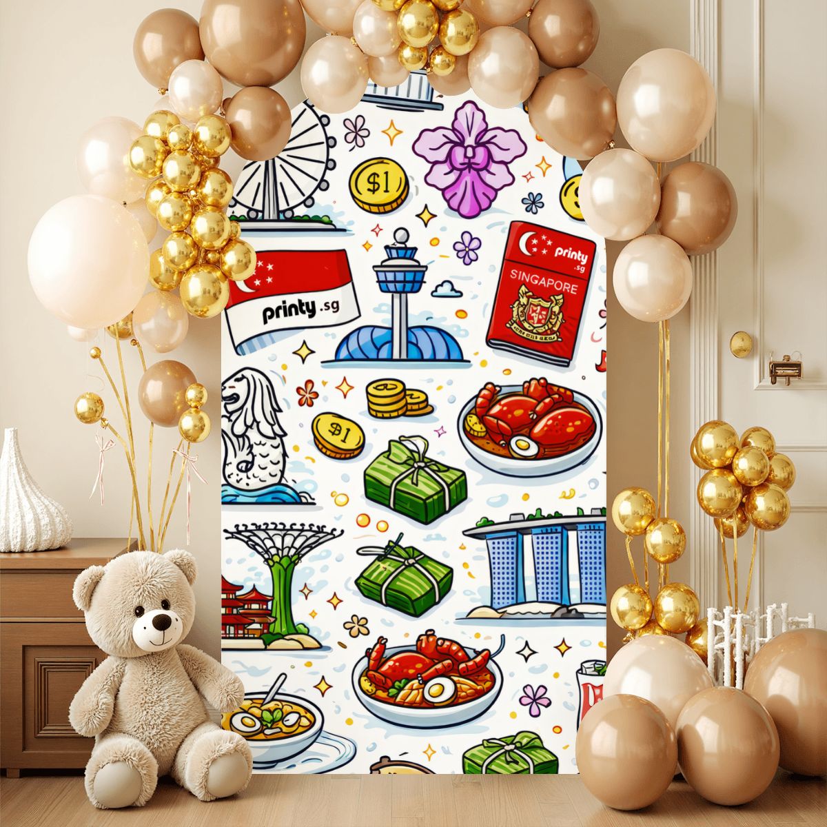 Custom Large Arched Background Cover
