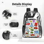 Custom Clear Backpack with Pockets