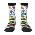 Custom Color Contrast Crew Socks