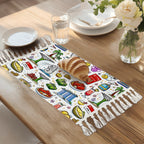Custom Coffee Table Mat Placemat with Tassels