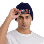Custom Knit Hat with Heat Transfer Patch