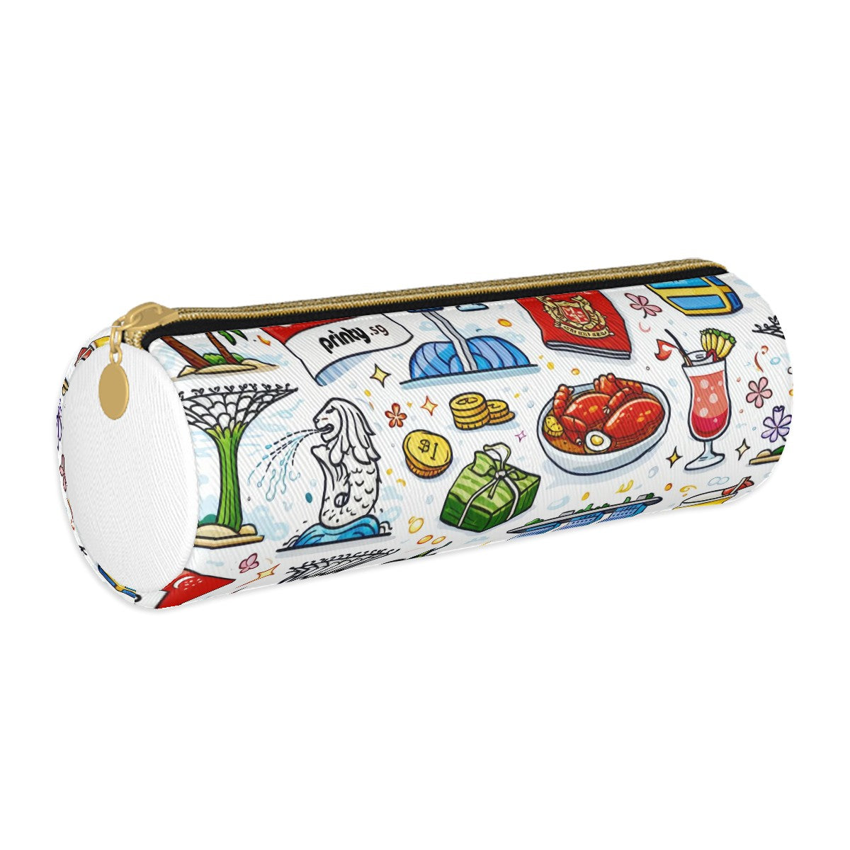 Custom Leather Cylindrical Pencil Case