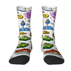 Custom Color Contrast Crew Socks