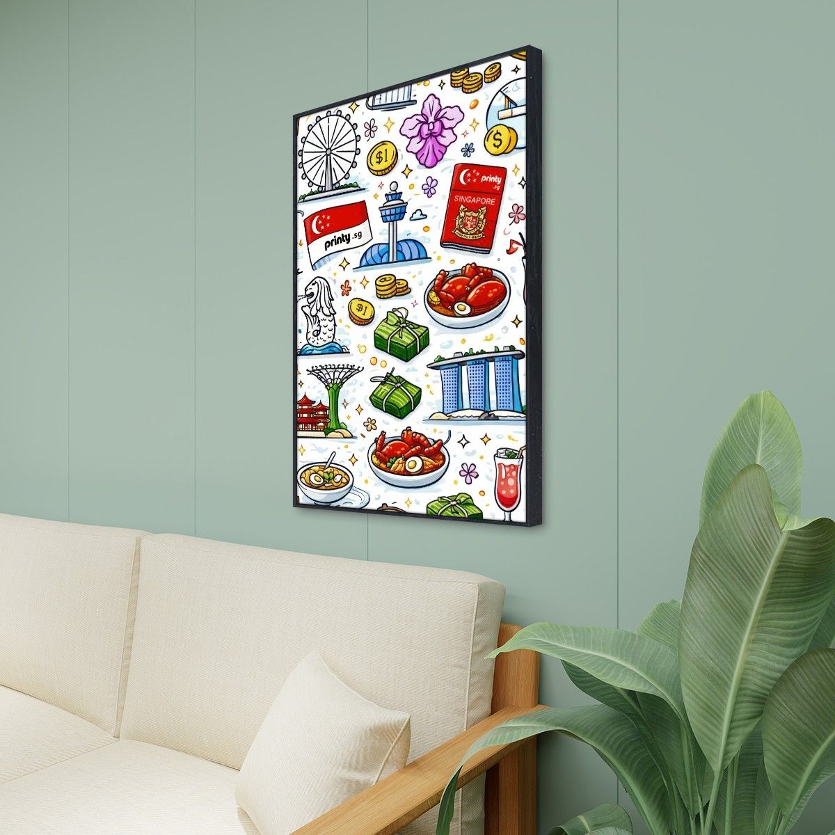 Custom Frameable Canvas Prints Wall Art (Vertical)