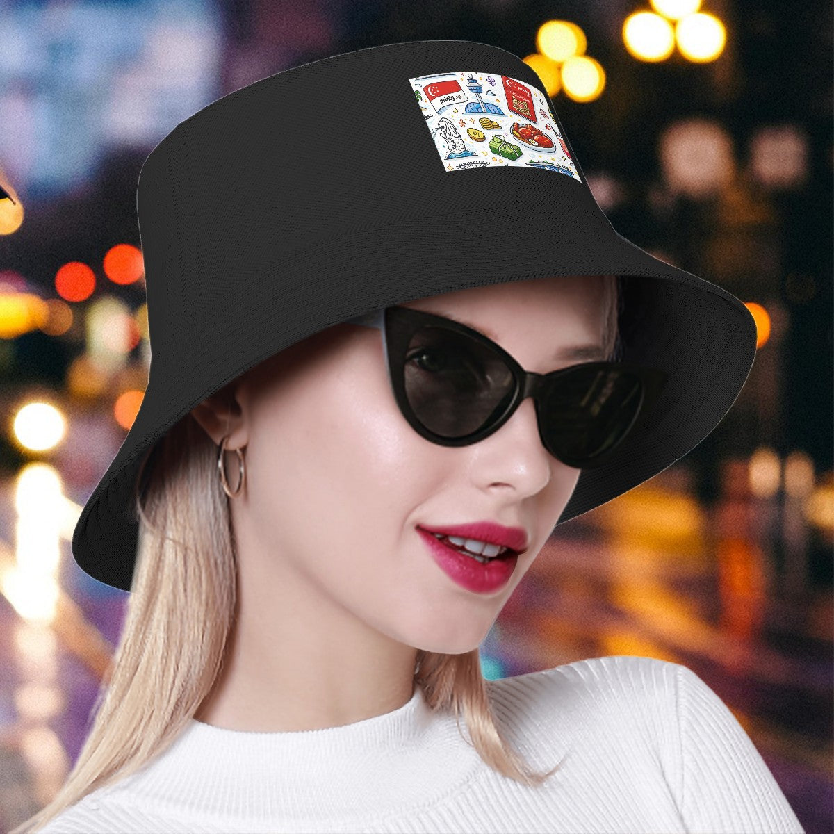 Custom Double Layer Bucket Hat (Area Pattern)