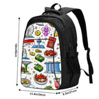 Custom Large Capacity Oxford Travel Laptop Backpack with USB