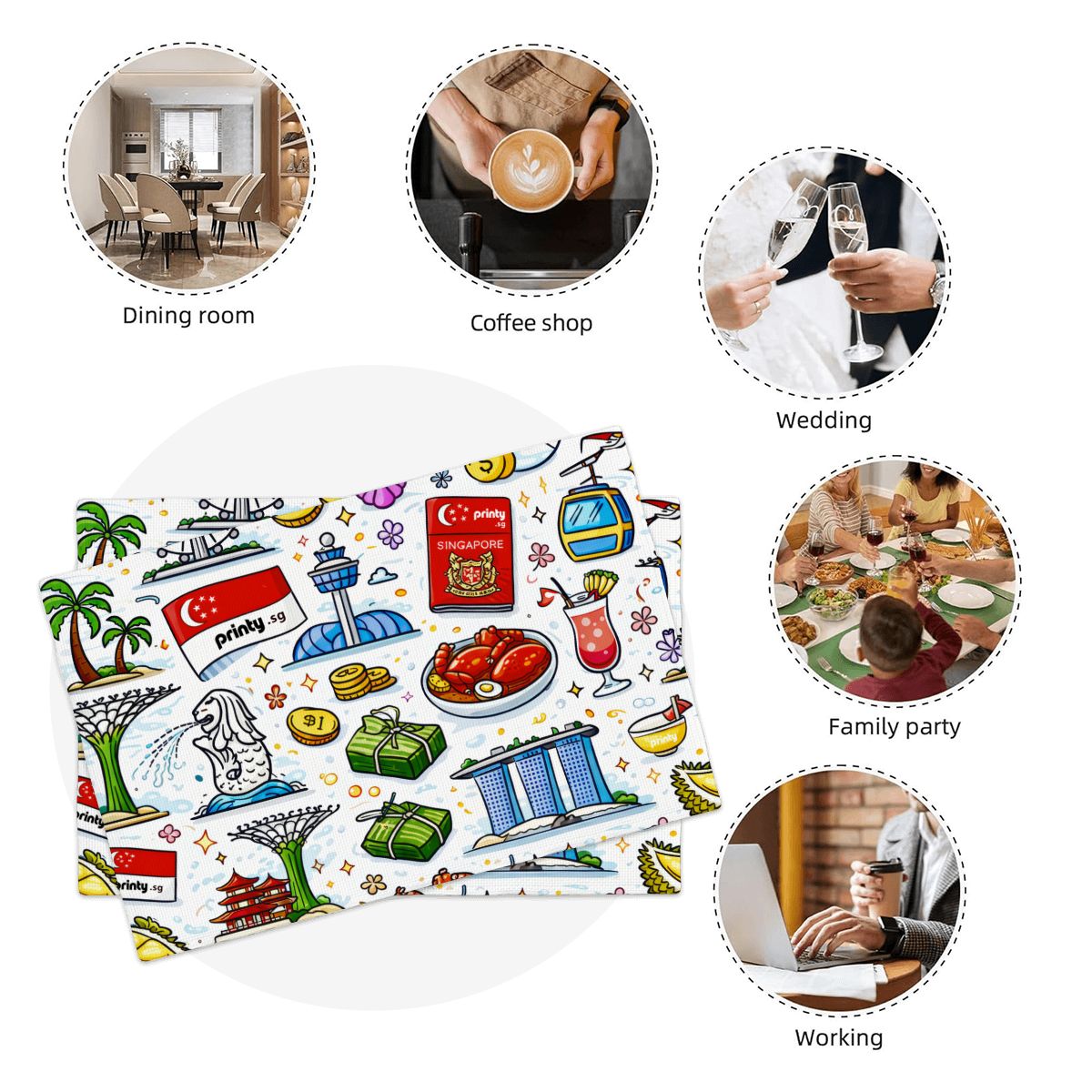 Custom Double Layer Imitation Linen Placemats