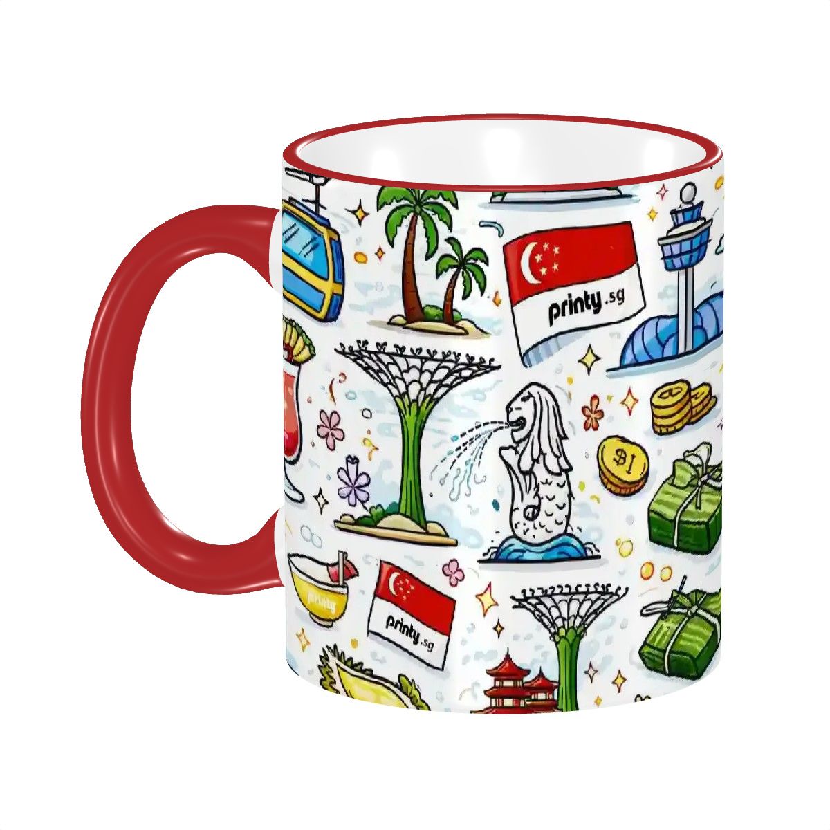 Custom Colored Ceramic Coffee Mug (11oz) (All Over Print)