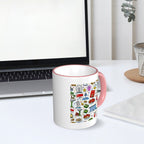 Custom Colored Ceramic Coffee Mug (11oz) (Area Print)