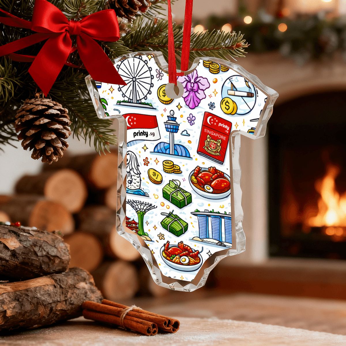 Custom Clothing-Shaped Glass Ornament