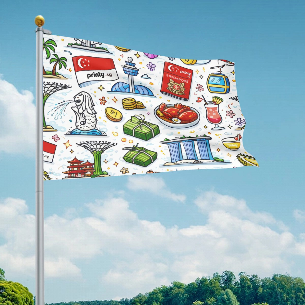 Custom Outdoor Decor Flags Single Sided (2:3)