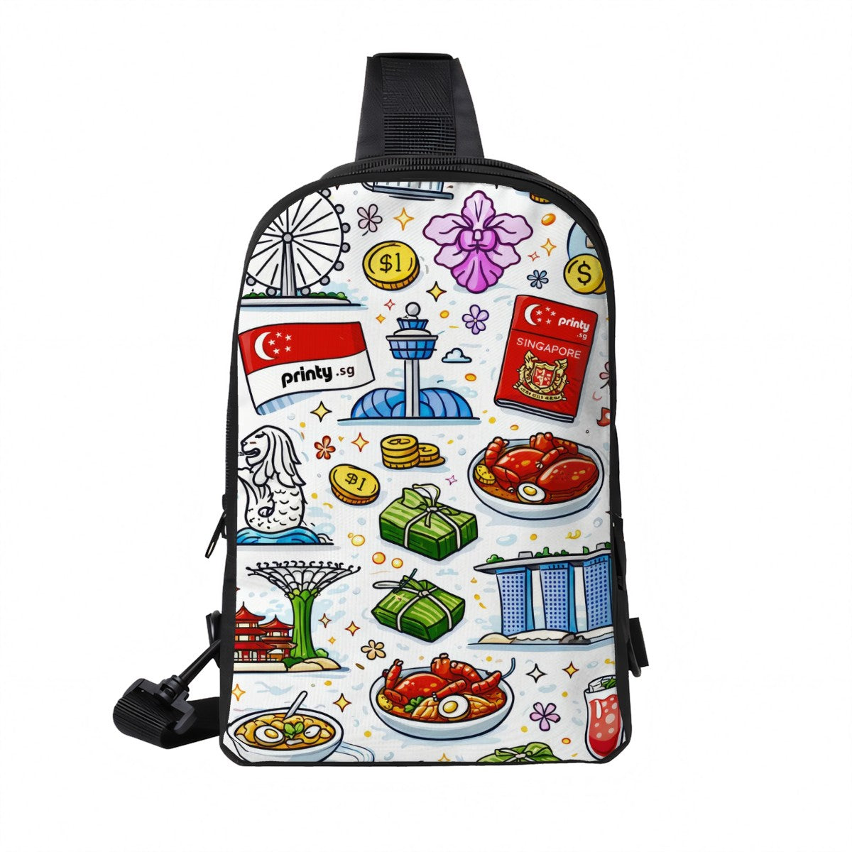 Custom Double Layer CrossBody Bag Chest Bag