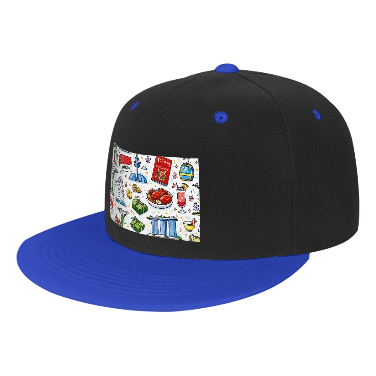 Custom Flat Bill Hats Hip Hop Style (Front Pattern)