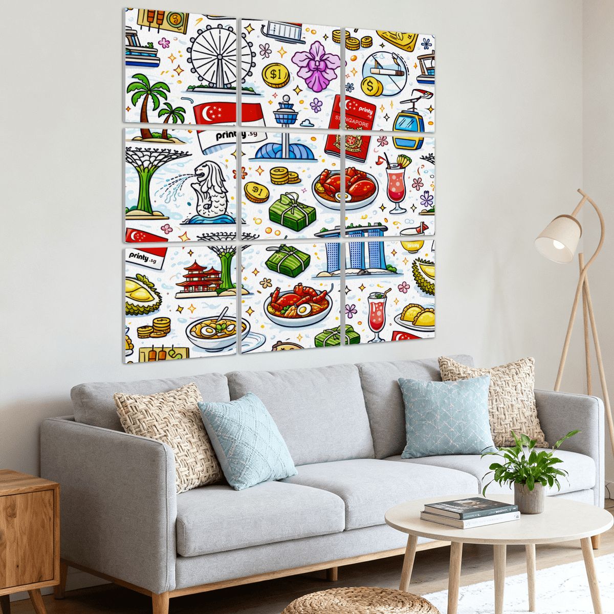 Custom Sound Absorbing Wall Art 9 pcs