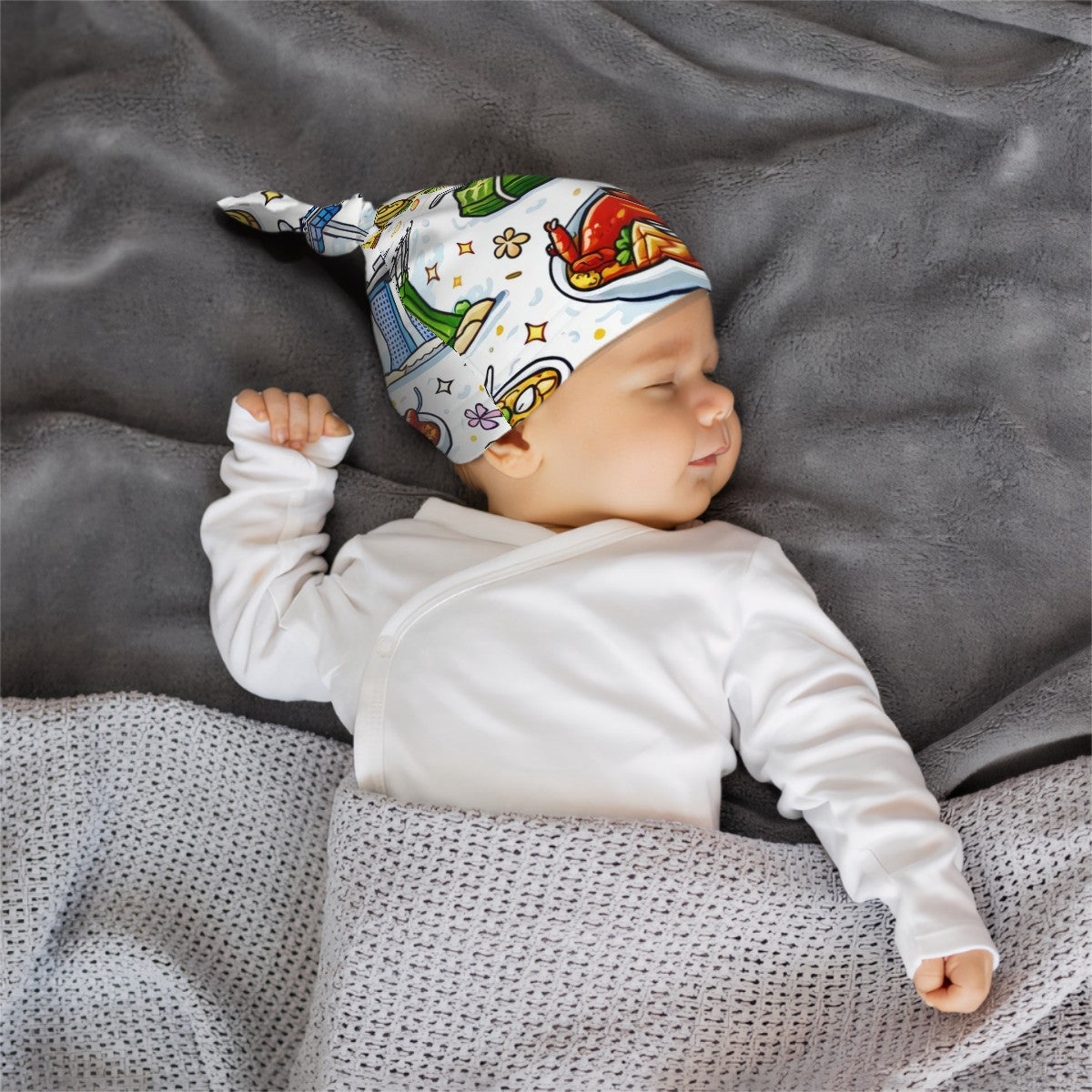 Custom Baby Beanie Top Knot