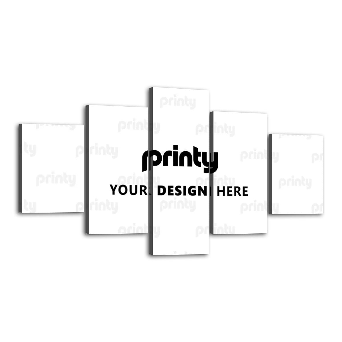 Custom 5 Panels Canvas Prints Wall Art (Set A)