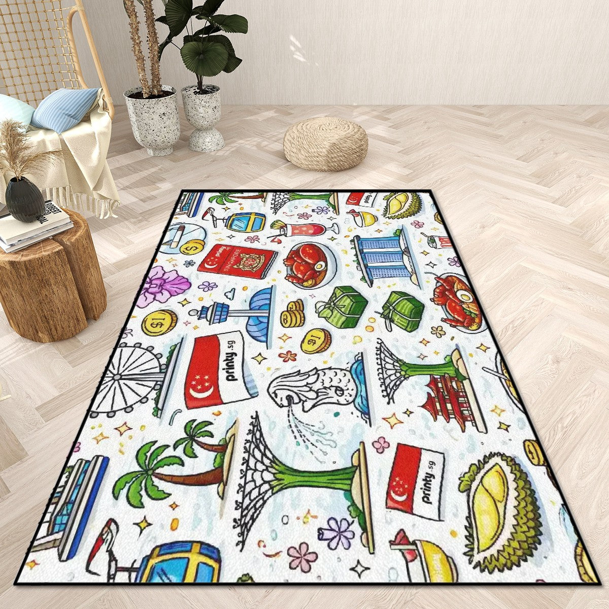 Custom Large Area Rug Floor Carpet (3:2)