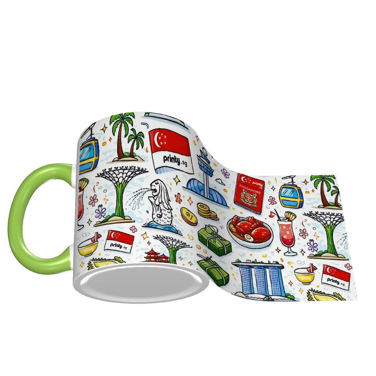 Custom Colored Ceramic Coffee Mug (11oz) (All Over Print)