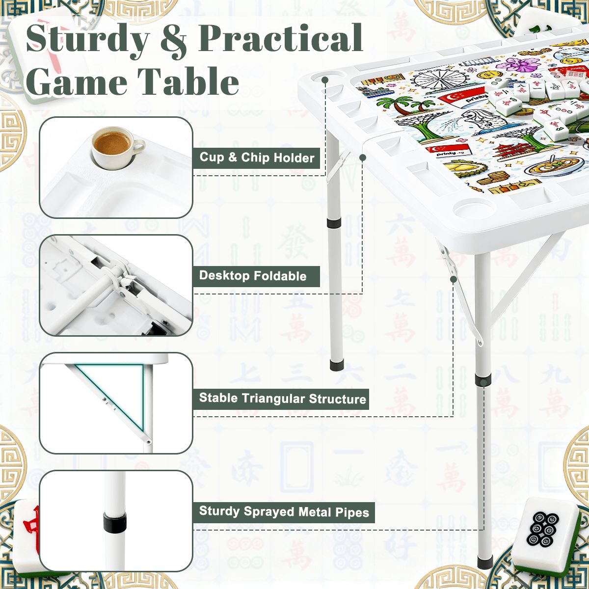 Custom Foldable Mahjong Table