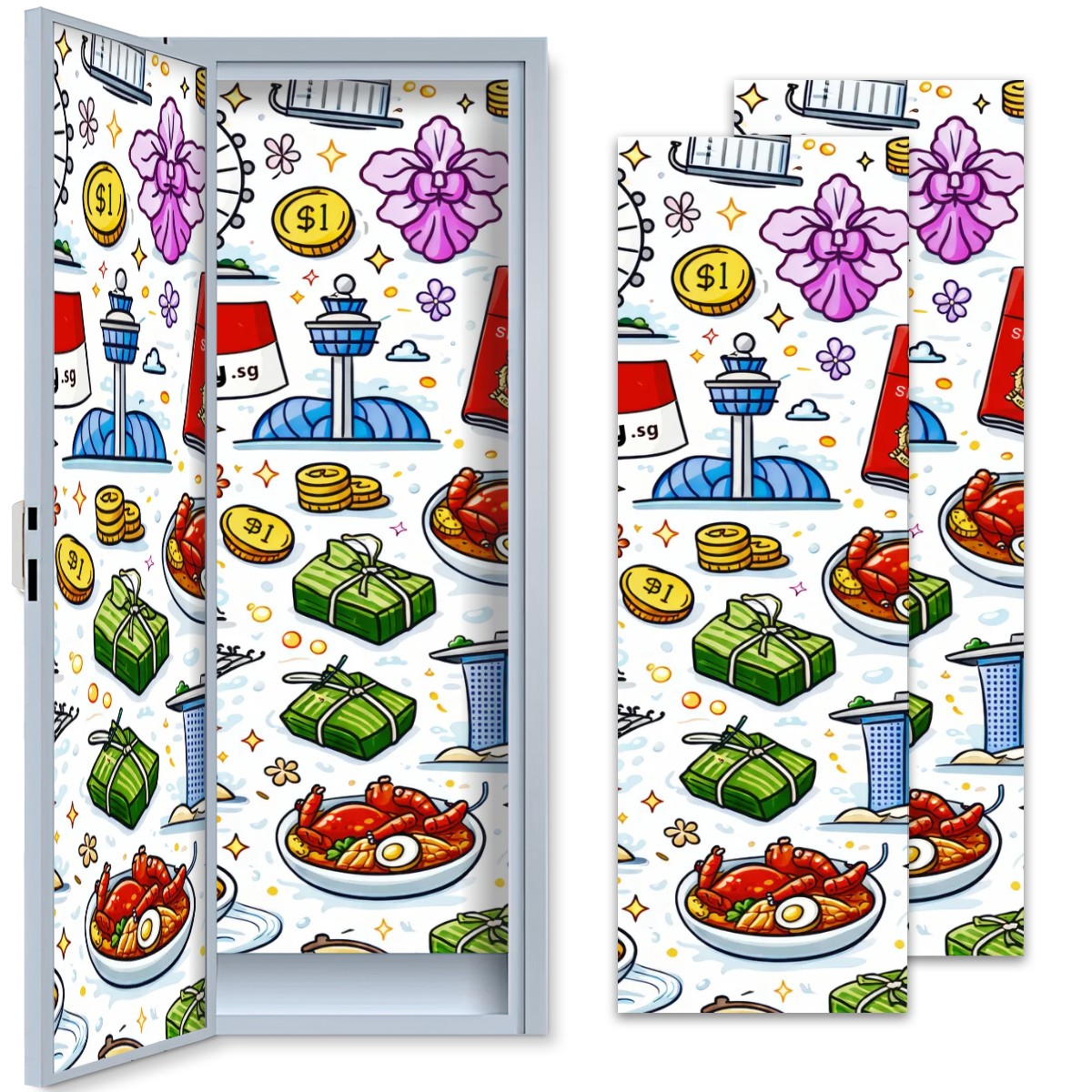 Custom School Locker Magnetic Wallpaper 2 pcs