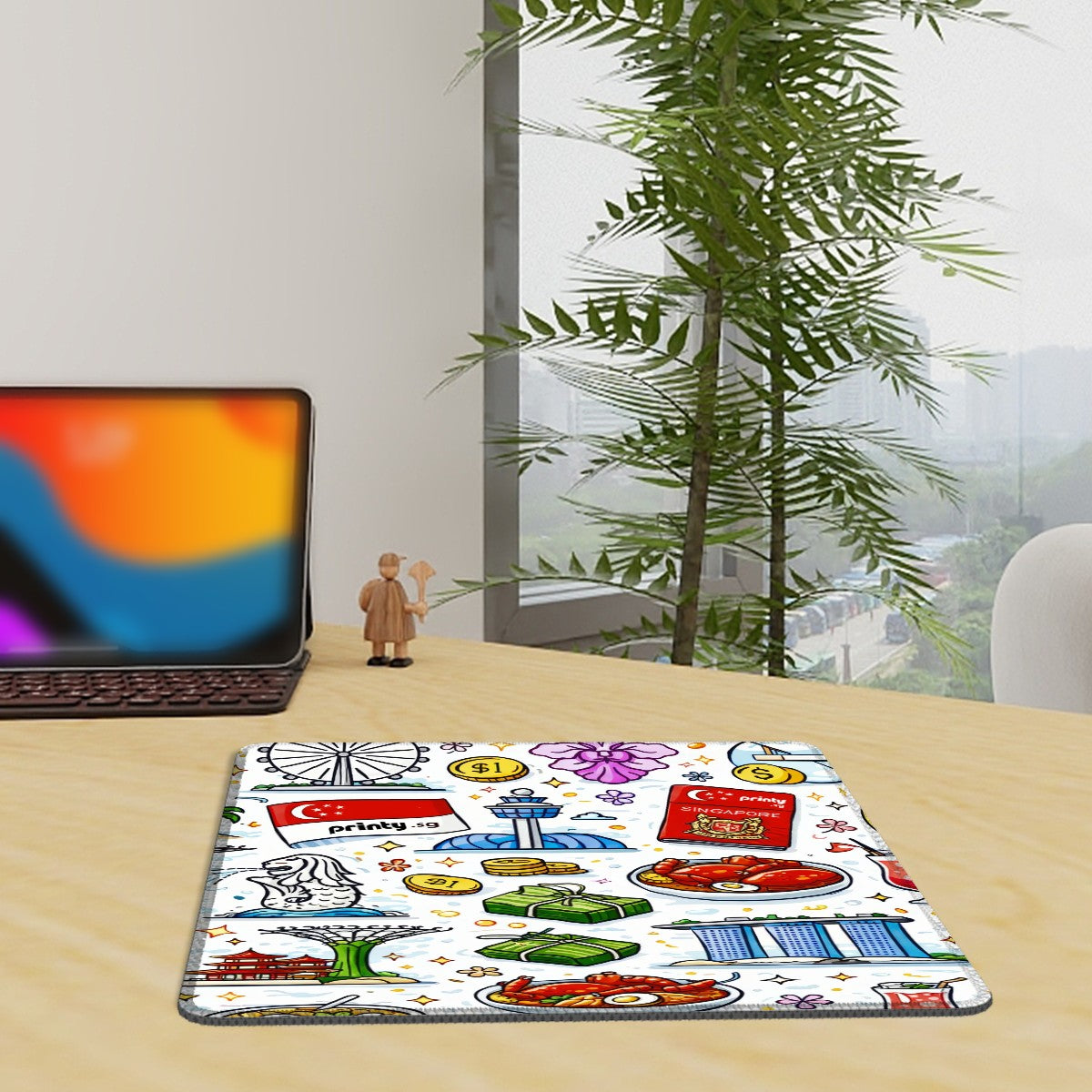 Custom Large Mouse Pad with Non-Slip Rubber Base (Vertical)