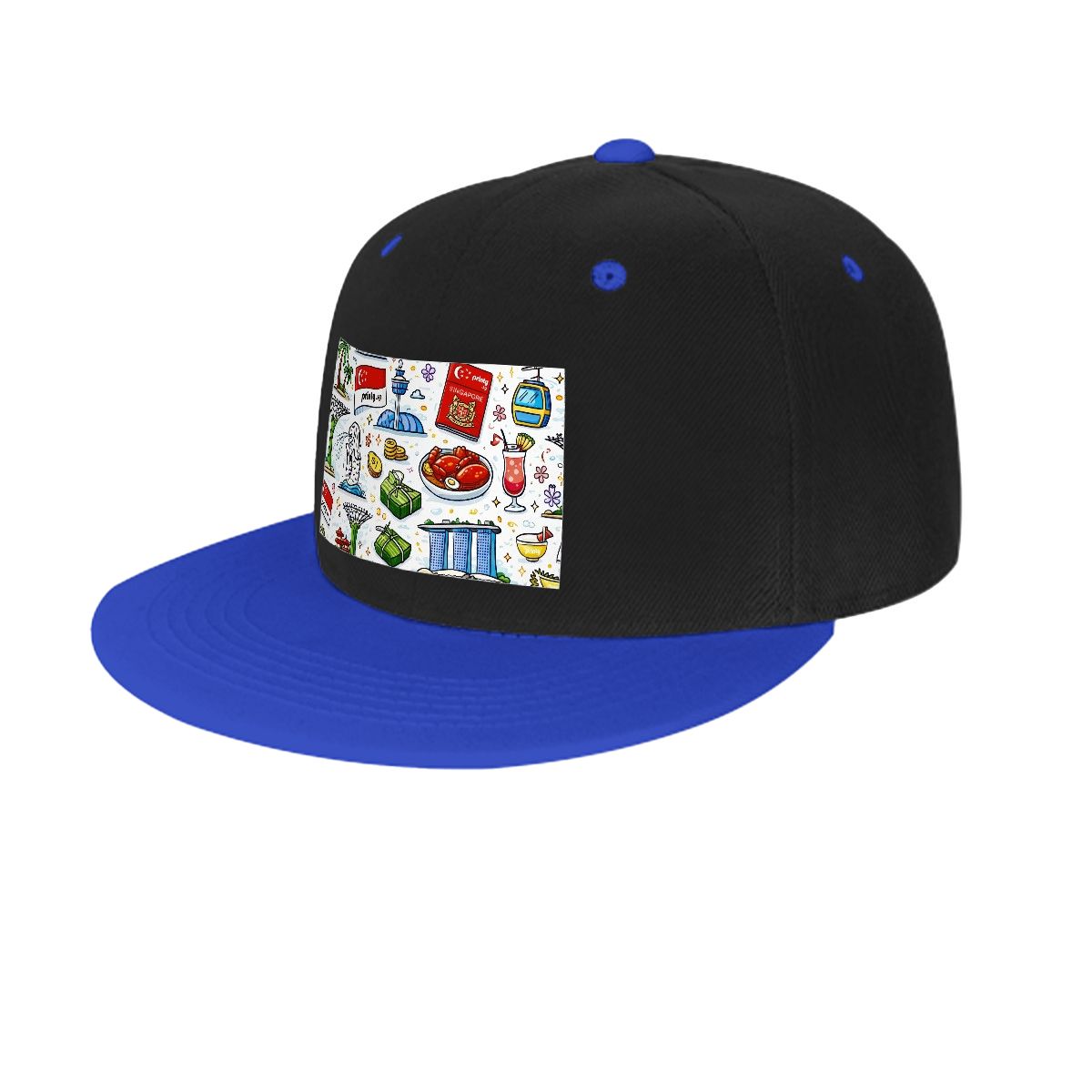 Custom Flat Bill Hats Hip Hop Style (Front Pattern)