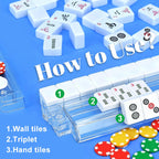 Custom 4 Mahjong Tile Pusher Racks with Bag