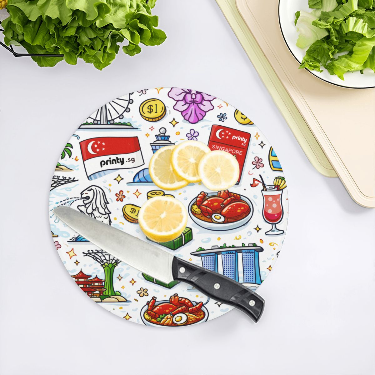 Custom Tempered Glass Cutting Board