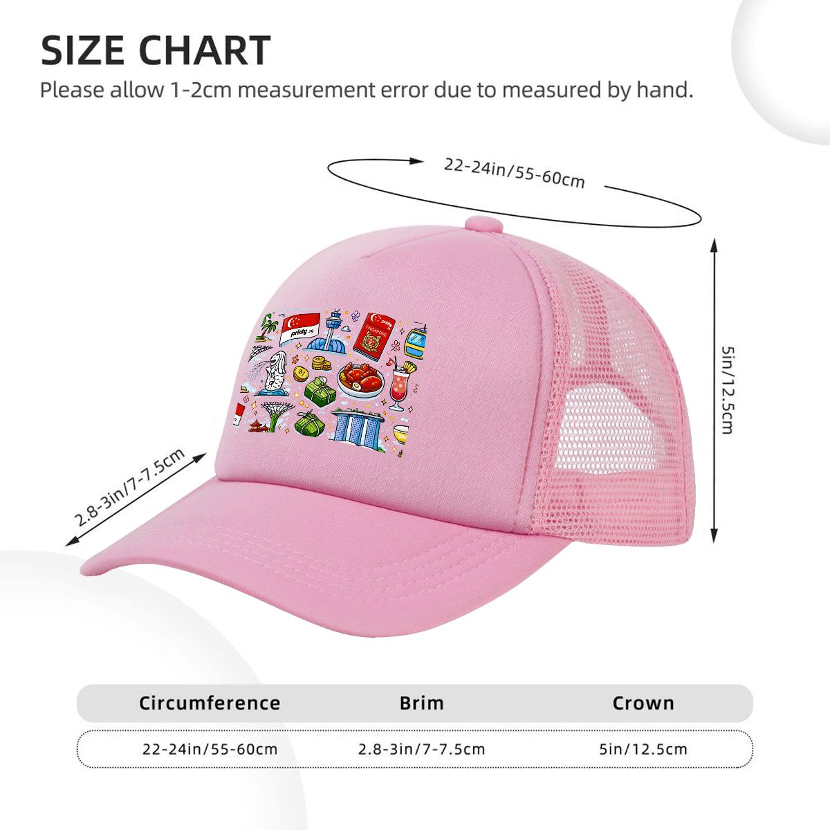 Custom Mesh Baseball Cap (Area Pattern)