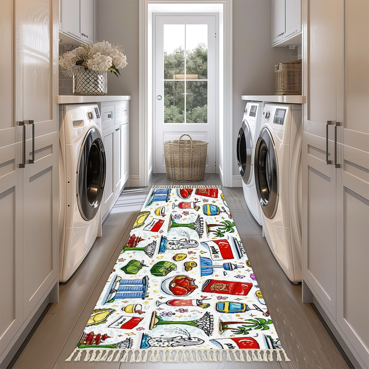 Custom Multiple Sizes Runner Rug with Tassels