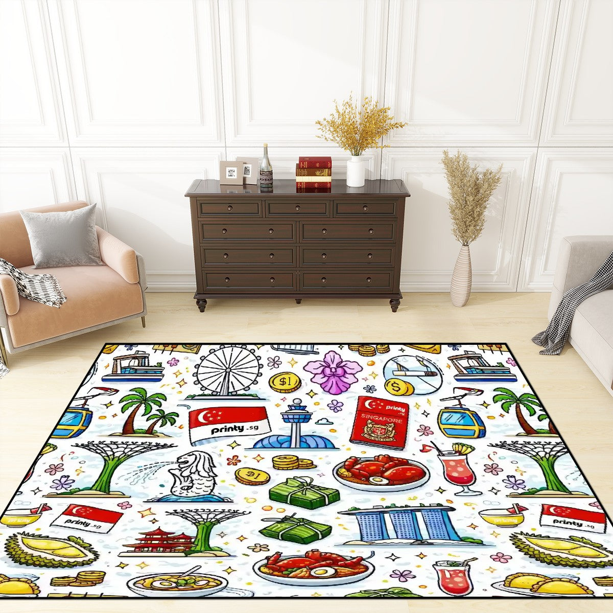 Custom Area Rug Floor Carpet (4:3)