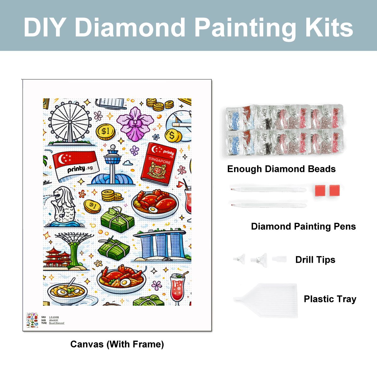Custom DIY Diamond Painting with Frame
