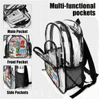 Custom Clear Backpack with Mesh Pocket