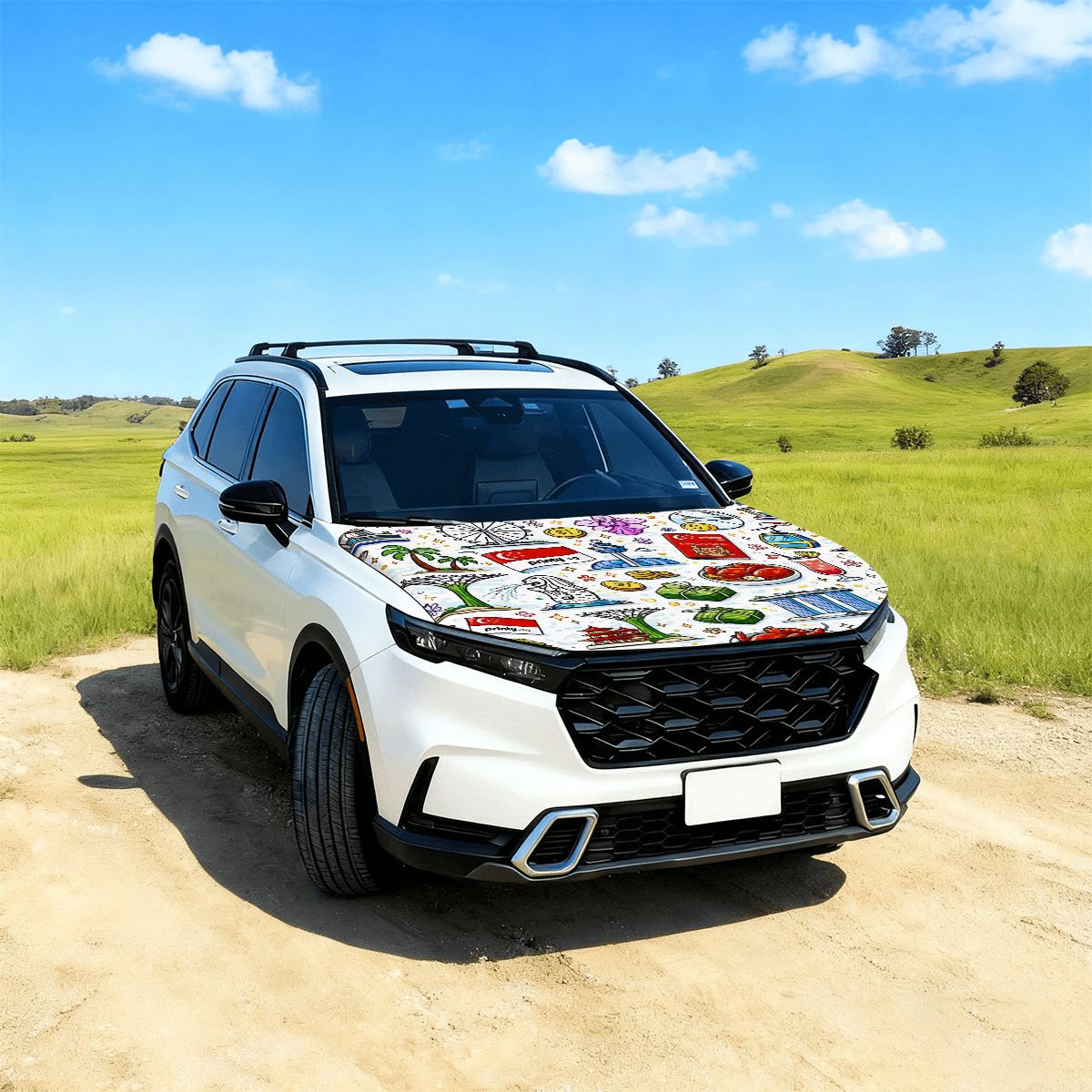 Custom Car Hood Cover (Stretchable)