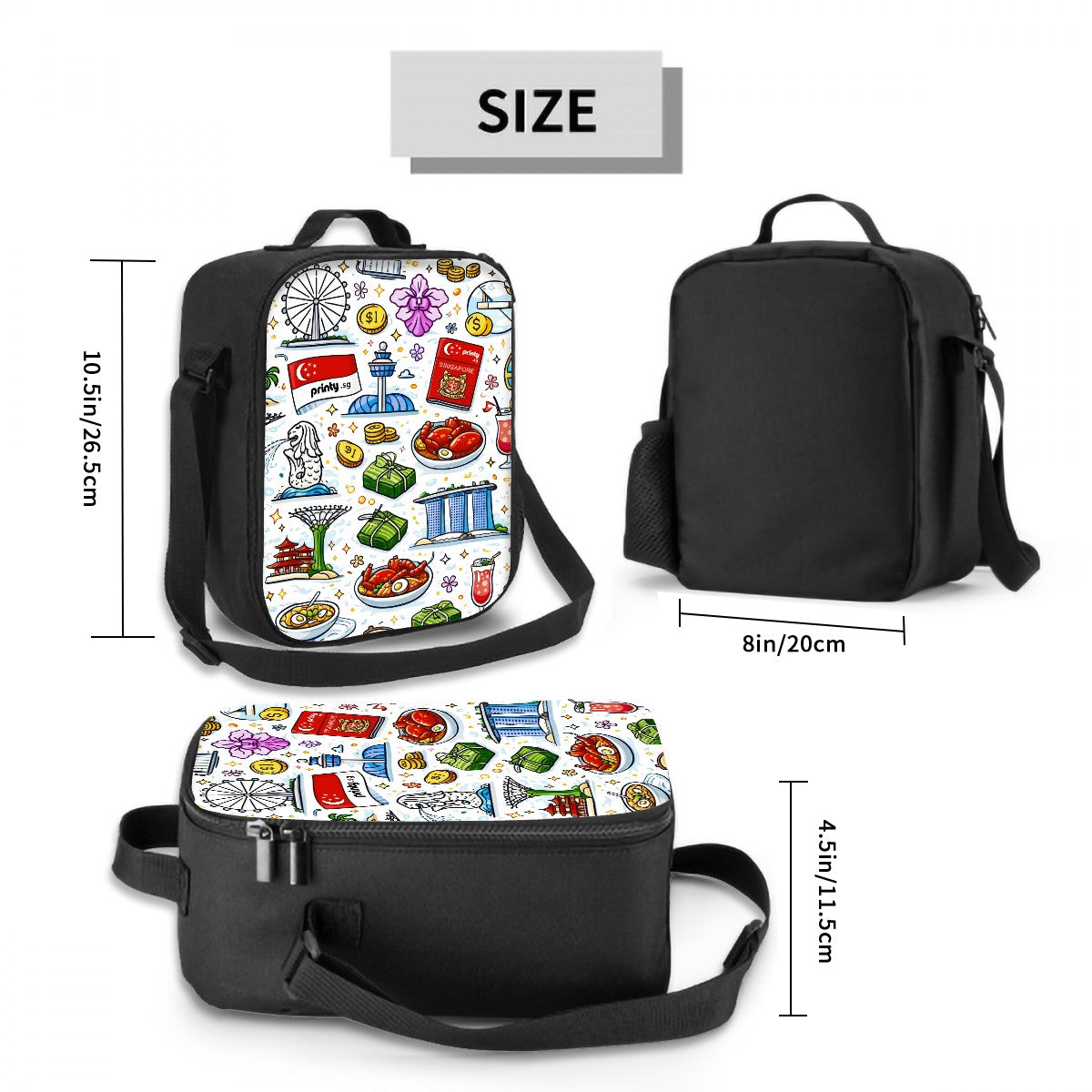 Custom Insulated Lunch Bag with Shoulder Strap